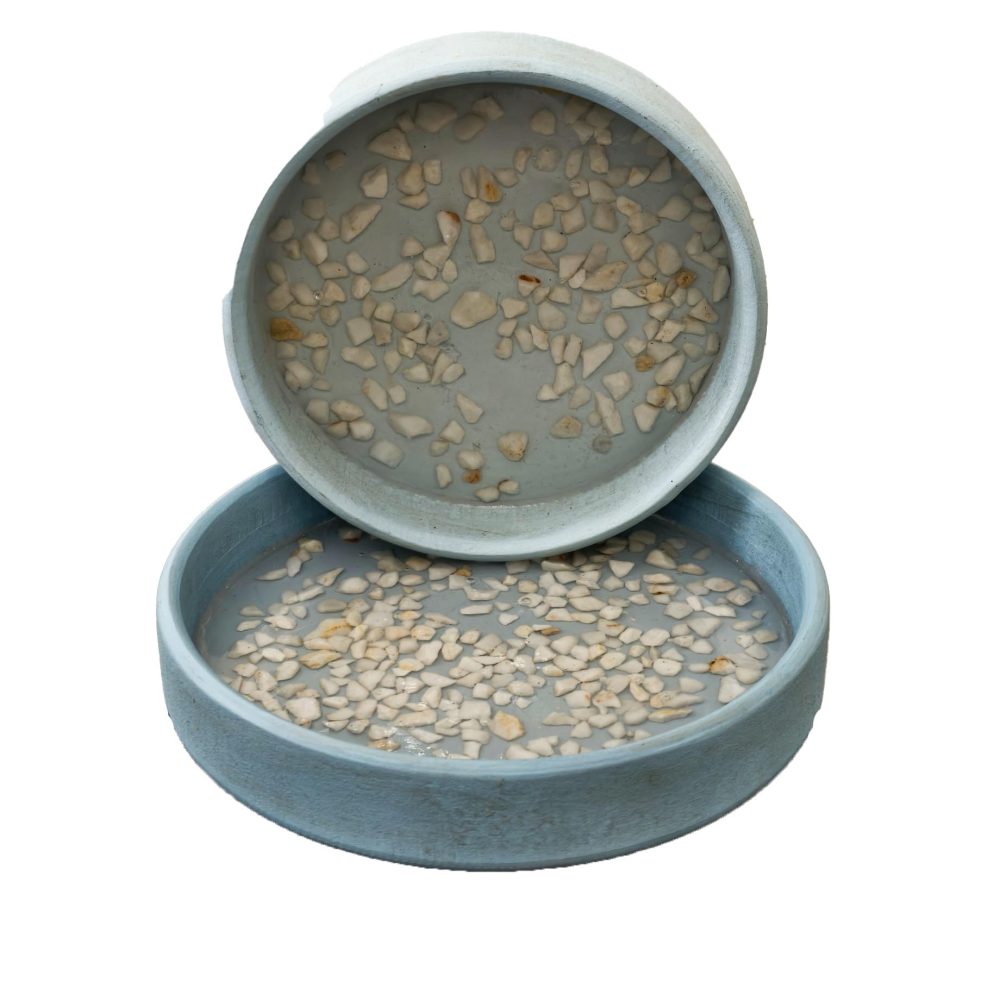 ظرف دو تکه با طرح رودخانه